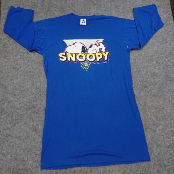 Vintage Snoopy Night Shirt Womens Large XL All‎ American Adult Loungewear - Picture 2 of 11